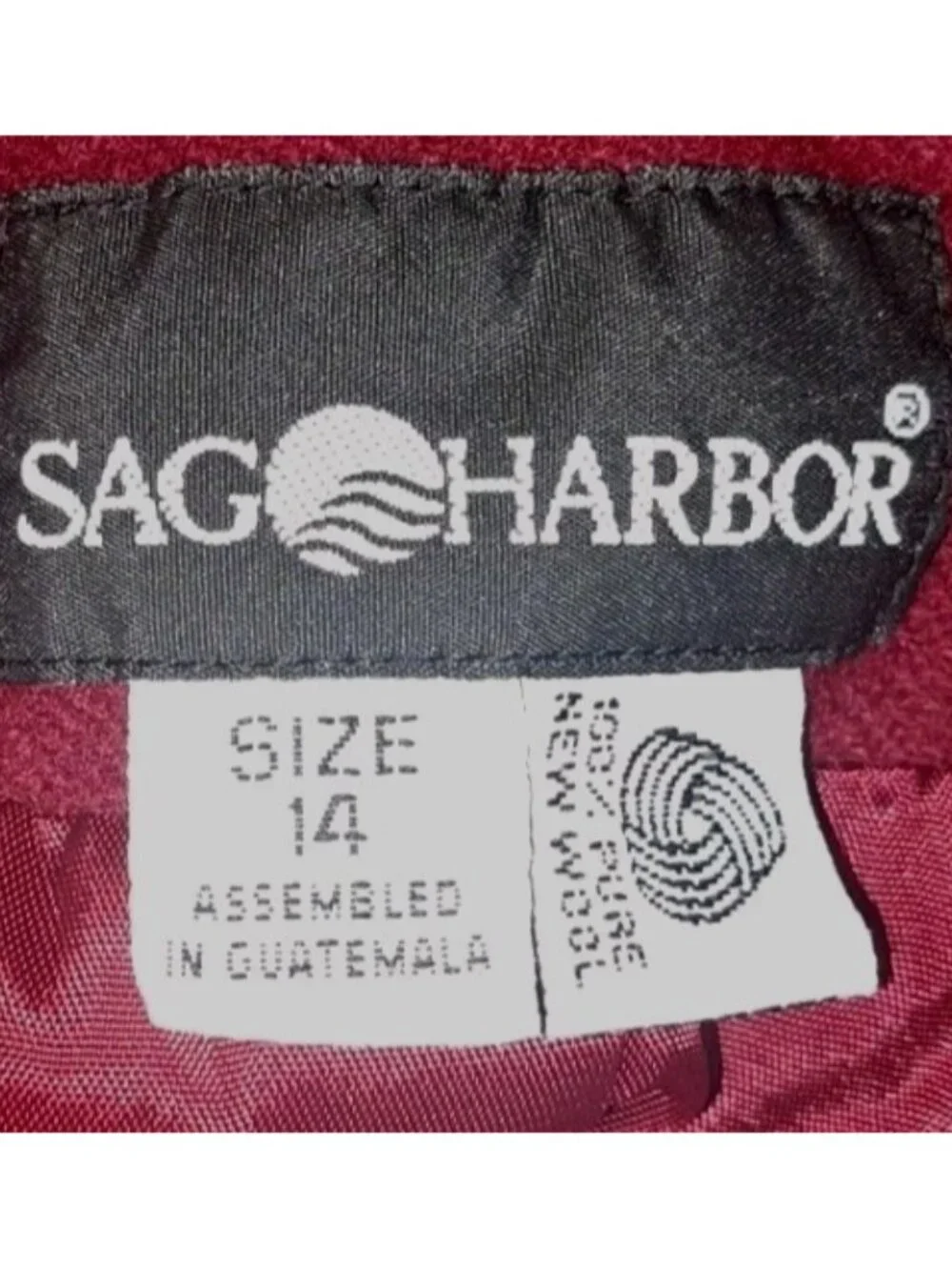 Sag Harbor Women’s  Size 14 Red Suit Jacket Blazer